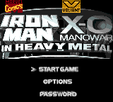Заставка игры Iron Man X-O Manowar in Heavy Metal